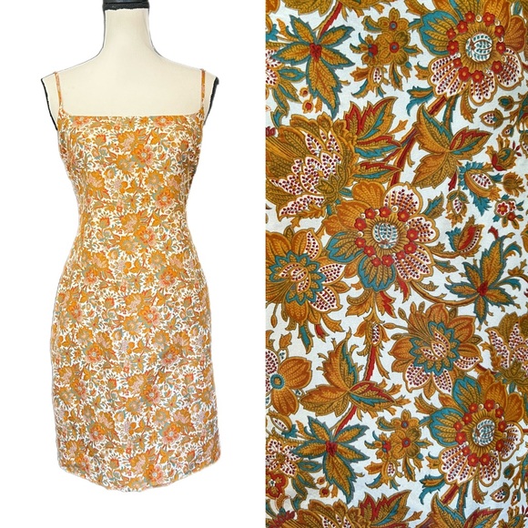 00's Groovy Multi Color Silk Cocktail Dress by Laundry By Shelli Sega main image 1